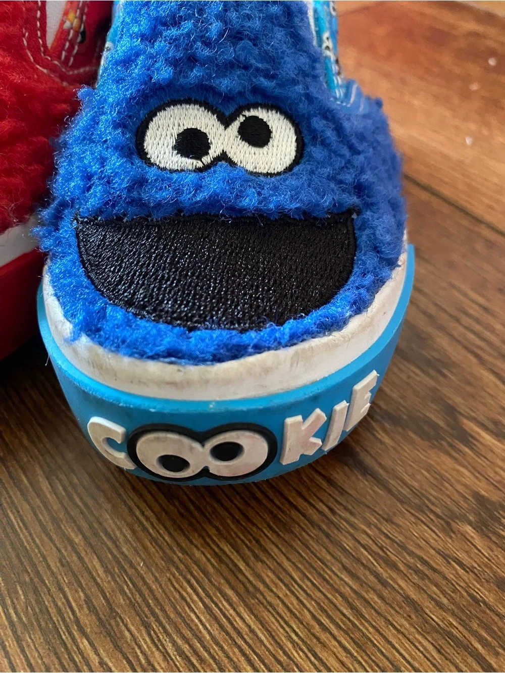 Elmo and Cookie Monster shoes, size 6